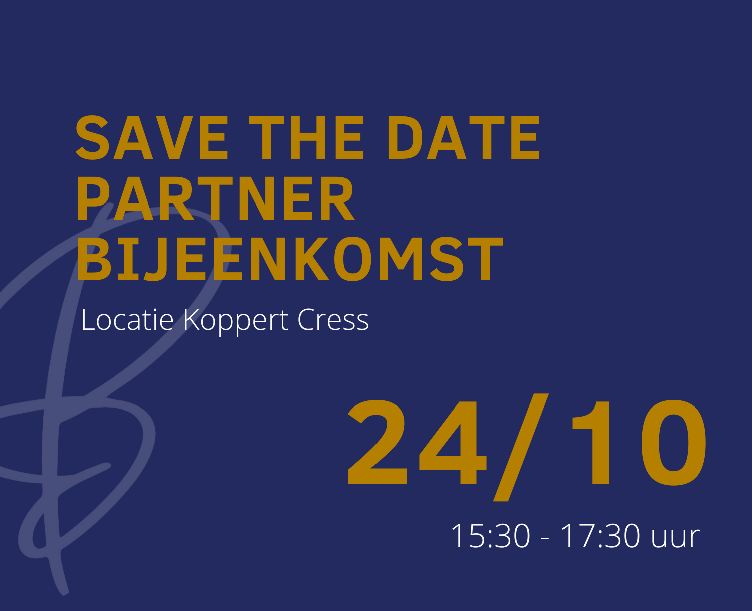 Save the date Partnerbijeenkomst