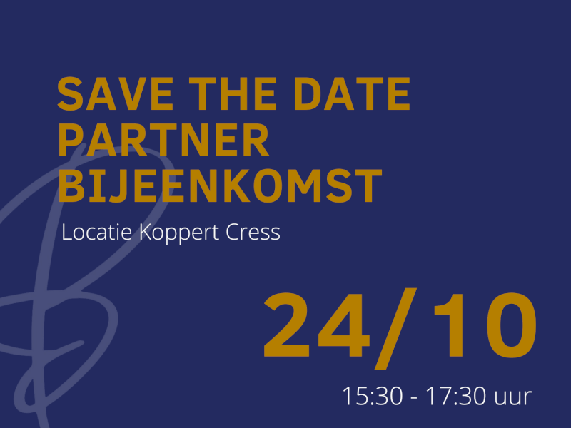 Save the date Partnerbijeenkomst